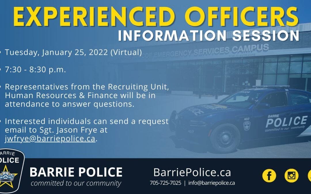 Experienced Officers Recruitment – Information Session